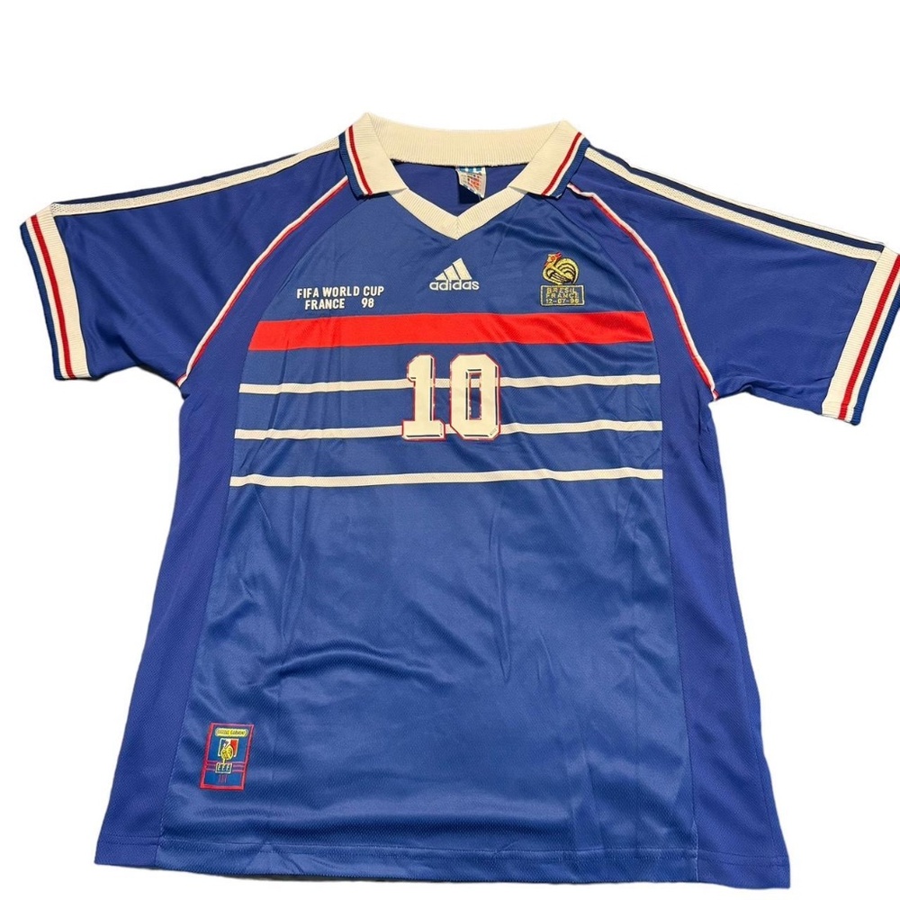 adidas Blue and White Men's Jersey
